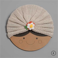 توربان بافت طرح گل بافتنی کد 4654 