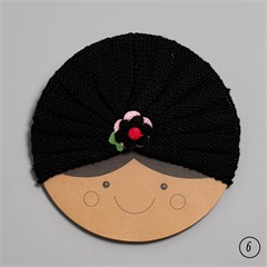 توربان بافت طرح گل بافتنی کد 4654 