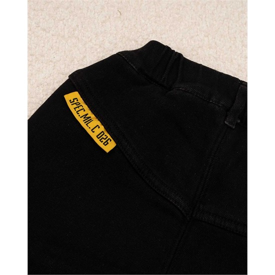 شلوار مام استايل جين لاينردار مشکي گلدوزي