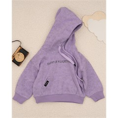 هودی بنفش طرح ابر و بادی کد 7454 پسرانه و دخترانه