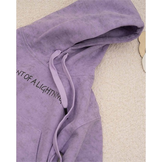 هودي بنفش طرح ابر و بادي