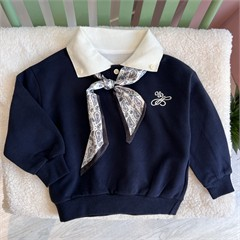 ست دورس و دستمال گردن سرمه ای پسرانه