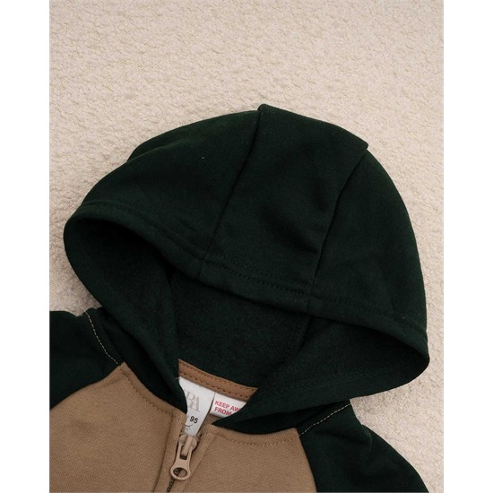 ست سویشرت و شلوار داخل کرک نسکافه ای میکی کد 7490