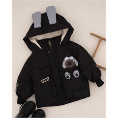 کاپشن مشکی هاپو عینکی کد 7357