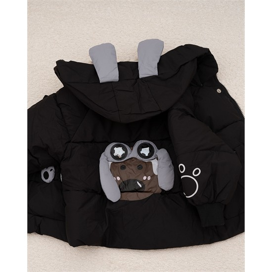 کاپشن مشکي هاپو عينکي