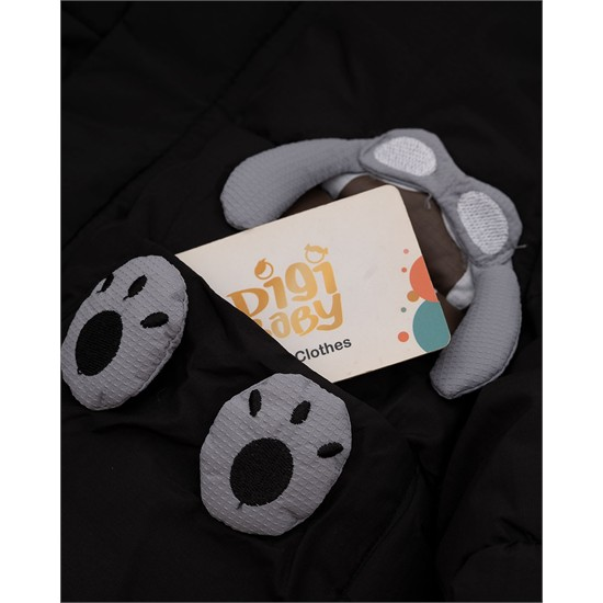 کاپشن مشکي هاپو عينکي