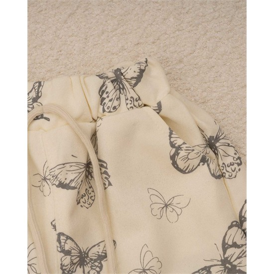 ست سويشرت و شلوار شايني طرح پروانه