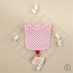 پیشبند روزمره نخی ارگانیک طرح قلب خال خال کد 4014