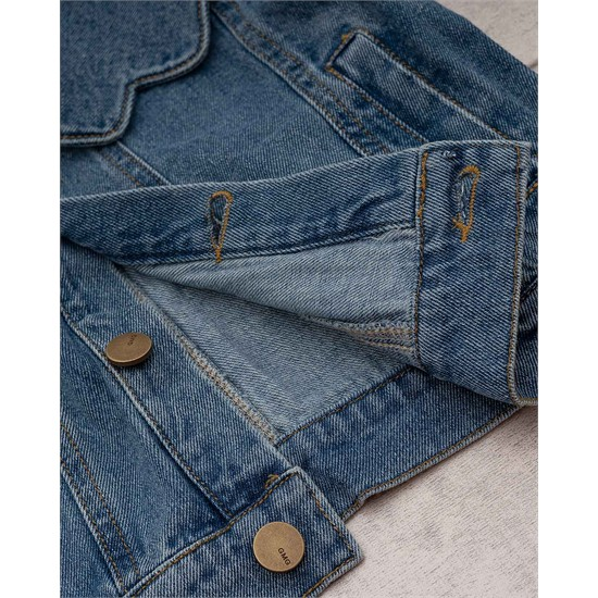 کت جين آبي يقه دالبور