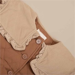 کاپشن شتری یقه دالبور کد 3826