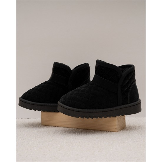 نیم بوت داخل خز طرح لوزی کد 5700