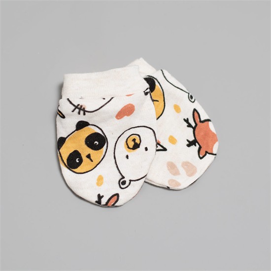 ست پنج تکه سرهمي بي جوراب ، بادي ، پيشبند، کلاه، دستکش