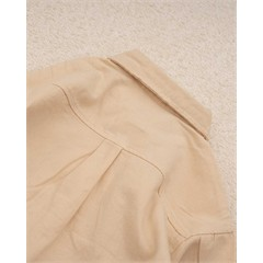 پیراهن کتان جیب رنگی کد 7471