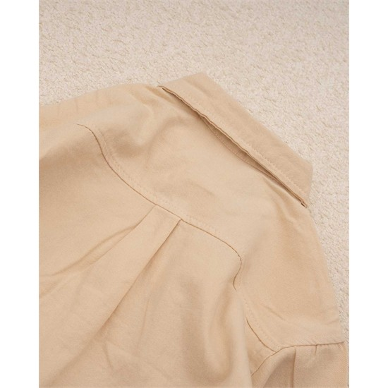 پیراهن کتان جیب رنگی کد 7471