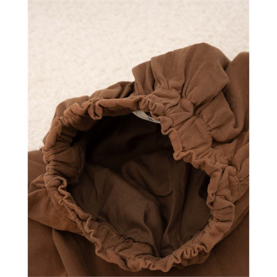 دامن کتان قهوه اي روشن