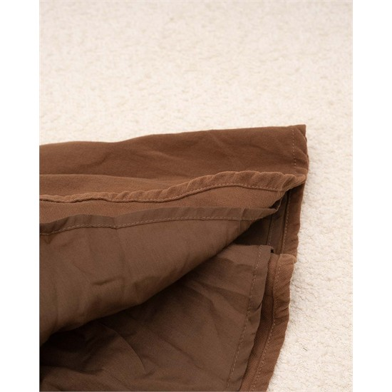 دامن کتان قهوه اي روشن