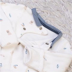 سرهمی جورابدار مخمل طرح خرس و ماهی کد 7080