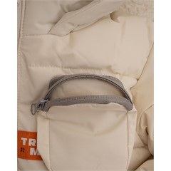 کاپشن شیری جیب برجسته کد 7484