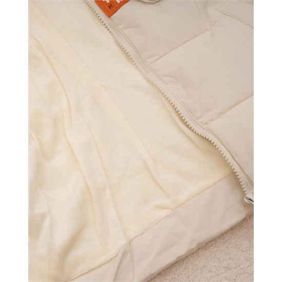 کاپشن شیری جیب برجسته کد 7484