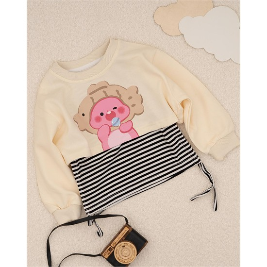 ست دورس کراپ و تاپ طرح بچه و آبنبات کد 7467