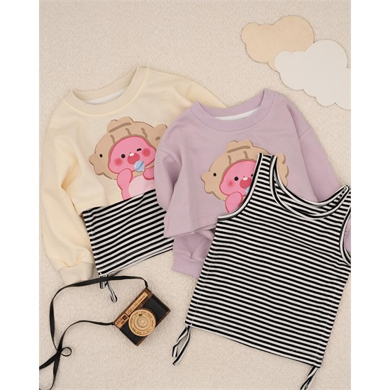 ست دورس کراپ و تاپ طرح بچه و آبنبات کد 7467