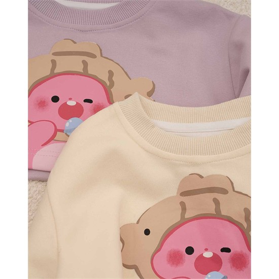 ست دورس کراپ و تاپ طرح بچه و آبنبات کد 7467