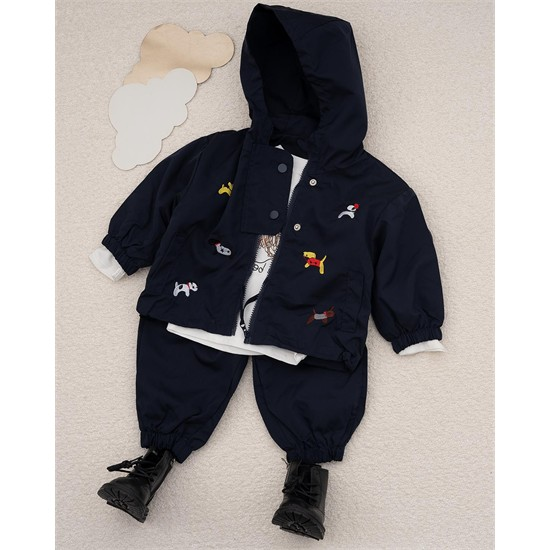 ست سه تکه کد 7446 سویشرت، شلوار و بلوز طرح هاپو