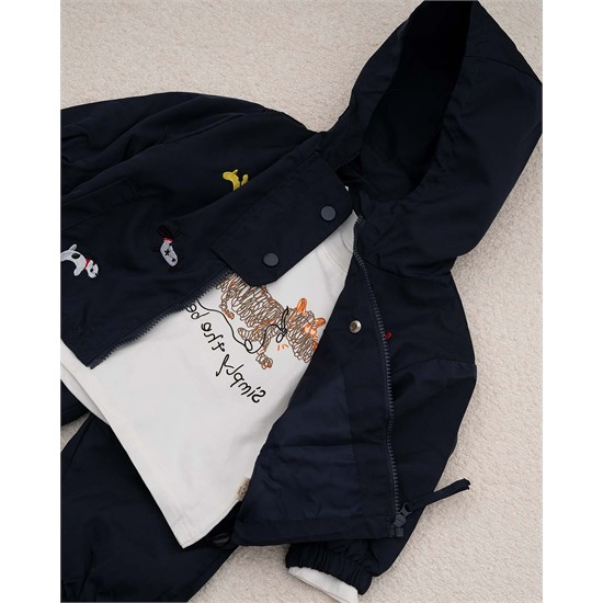 ست سه تکه کد 7446 سویشرت، شلوار و بلوز طرح هاپو