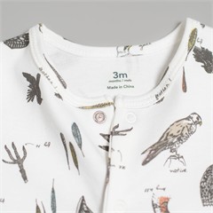 سرهمی جورابدار نخی طرح پرندگان کد 1674 