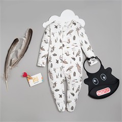 سرهمی جورابدار نخی طرح پرندگان کد 1674 