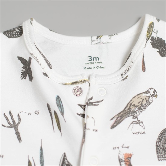 سرهمی جورابدار نخی طرح پرندگان کد 1674 