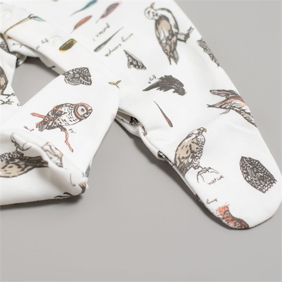 سرهمی جورابدار نخی طرح پرندگان کد 1674 