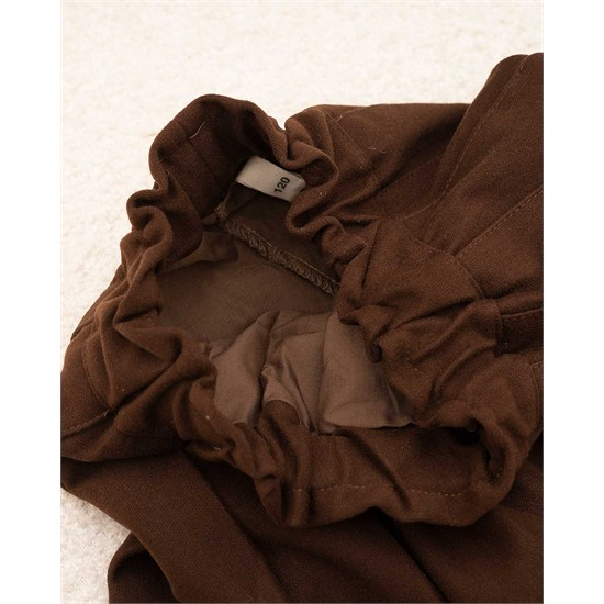 دامن مخمل پليسه قهوه اي