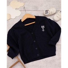 ژاکت بافت سرمه ای خرگوش کد 7412 دخترانه