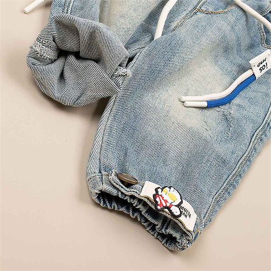 شلوار جین آبی دوبند